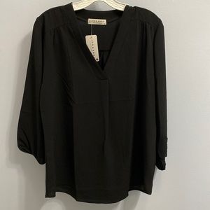 Black XL Blouse 3/4 length sleeve